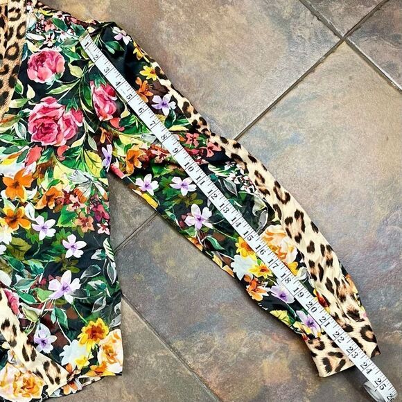 Generation Love New York Kenzie Printed Wrap Long Sleeve Blouse XS - Picture 5 of 10